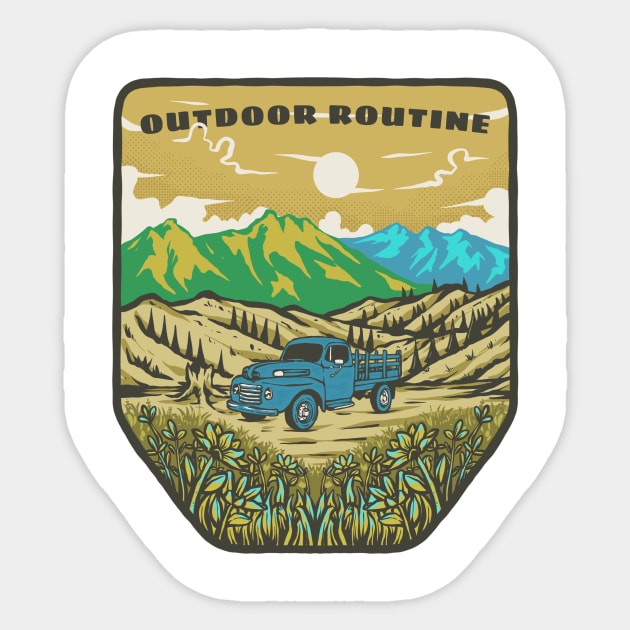 Nature Outdoor Badge Design Sticker by 78soeef